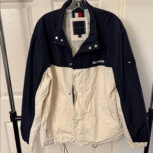 Tommy Hilfiger Men's Navy and Beige Windbreaker